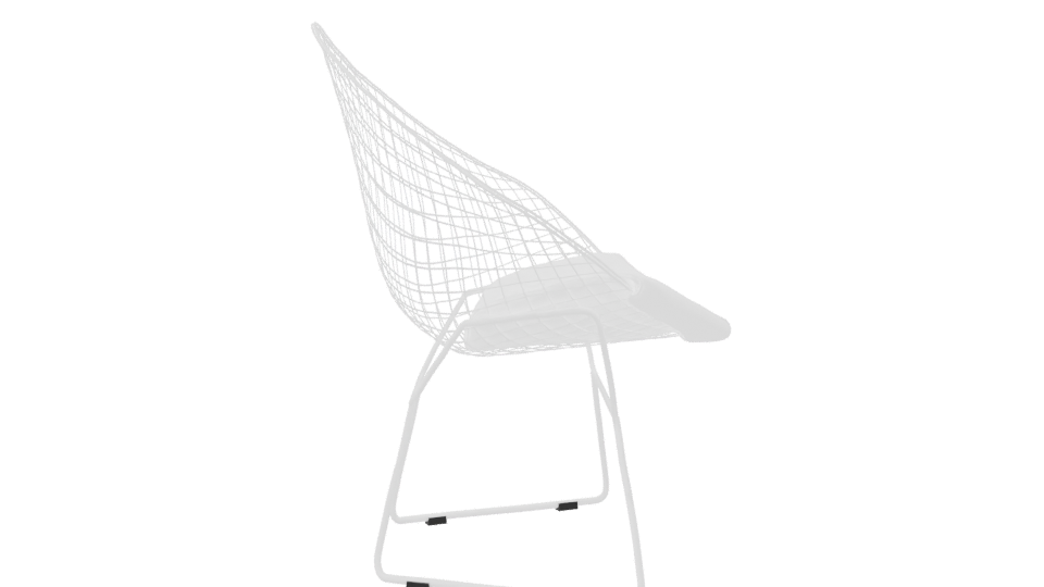 Stylish Wire Mesh Lounge Chair 3D Model - Professional 3D Model Render 8