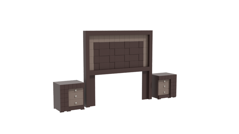 Modern Bedroom Furniture Set 3D - Professional 3D Model Render 10