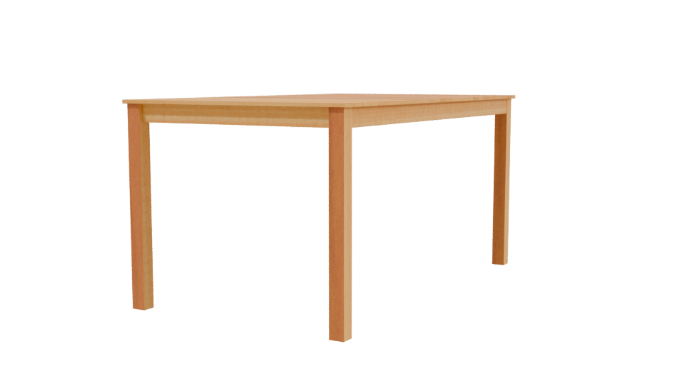 Stylish Wooden Dining Table 3D Model - Professional 3D Model Render 3