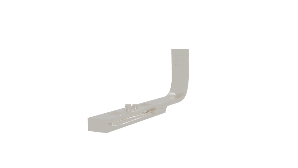 Sleek Metal Wall Bench 3D - Professional 3D Model Render 12