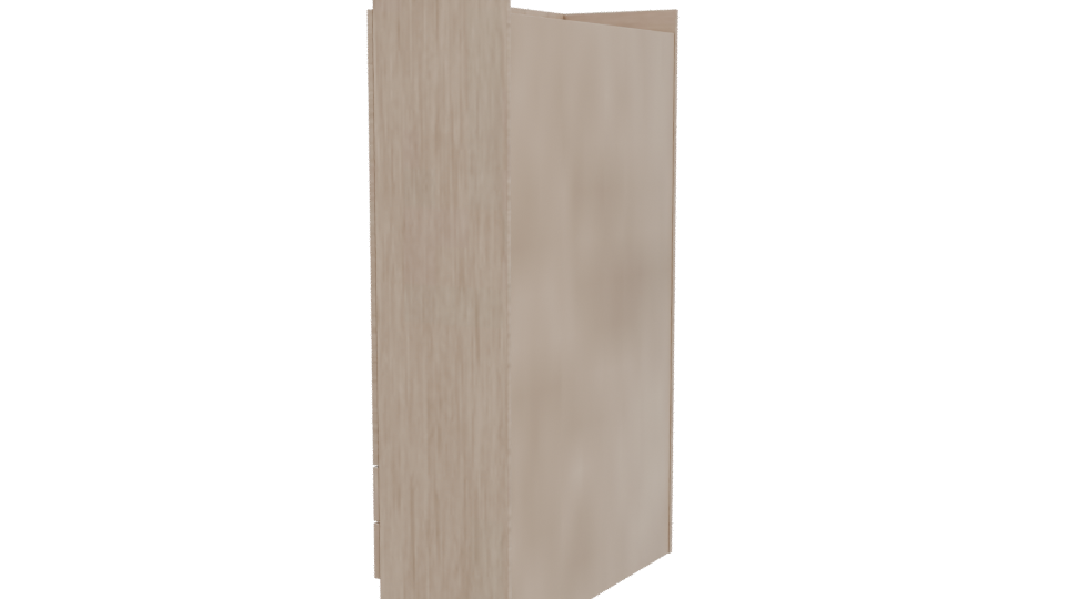 Stylish Wooden Wardrobe 3D Model - Professional 3D Model Render 3