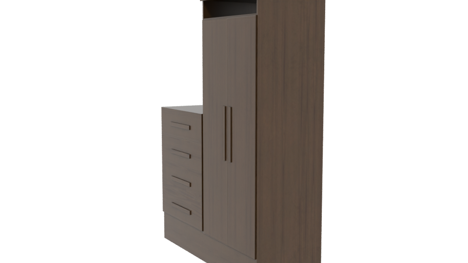 Elegant Wooden Storage Cabinet 3D Model - Professional 3D Model Render 13