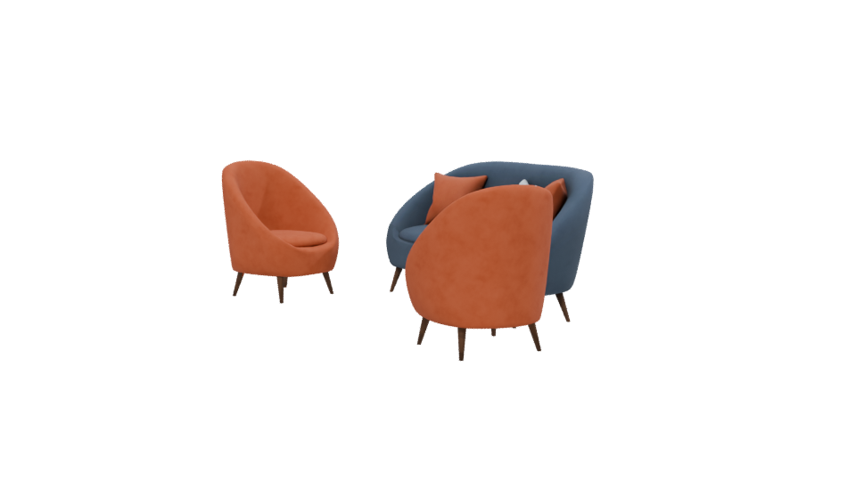 Stylish Modern Sofa Set 3D - Professional 3D Model Render 13