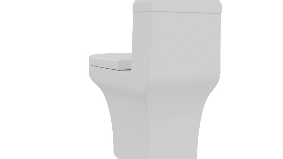 Contemporary Bathroom Toilet Model 3D - Professional 3D Model Render 4