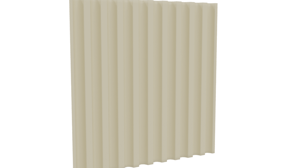 Stylized Corrugated Wall Panel 3D - Professional 3D Model Render 4