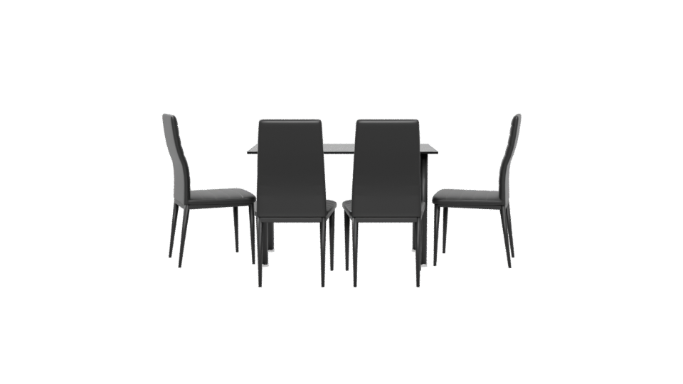 Stylish Modern Dining Set 3D - Professional 3D Model Render 5