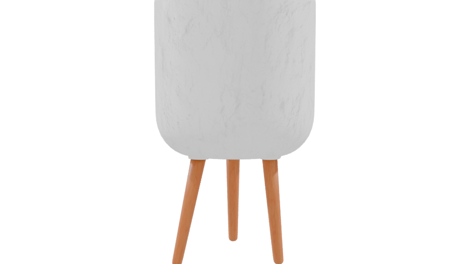 White Planter with Stand 3D - Professional 3D Model Render 9