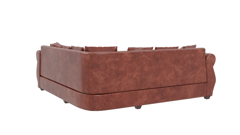 Vintage Leather Sofa Model 3D - Professional 3D Model Render 4