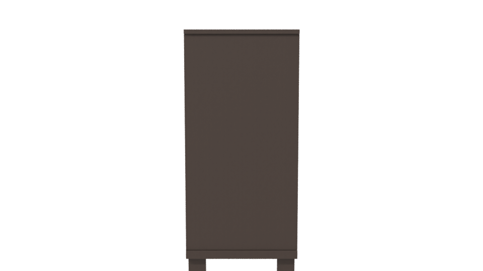 Stylish Modern Glass-Front Cabinet - Professional 3D Model Render 2