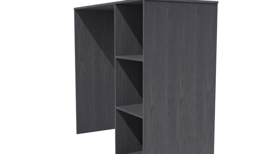 Contemporary Wooden Office Desk Model - Professional 3D Model Render 13