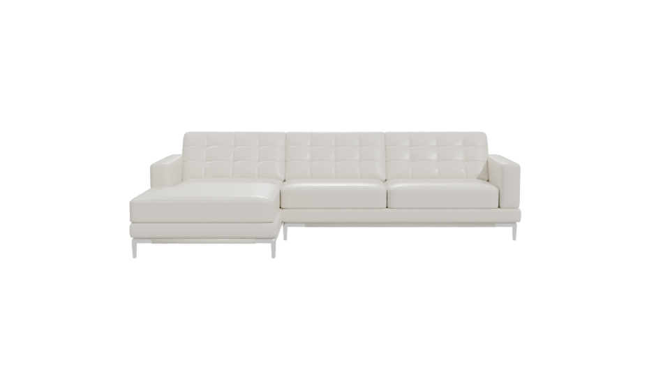 Modern Leather Sectional Sofa 3D - Professional 3D Model Render 11