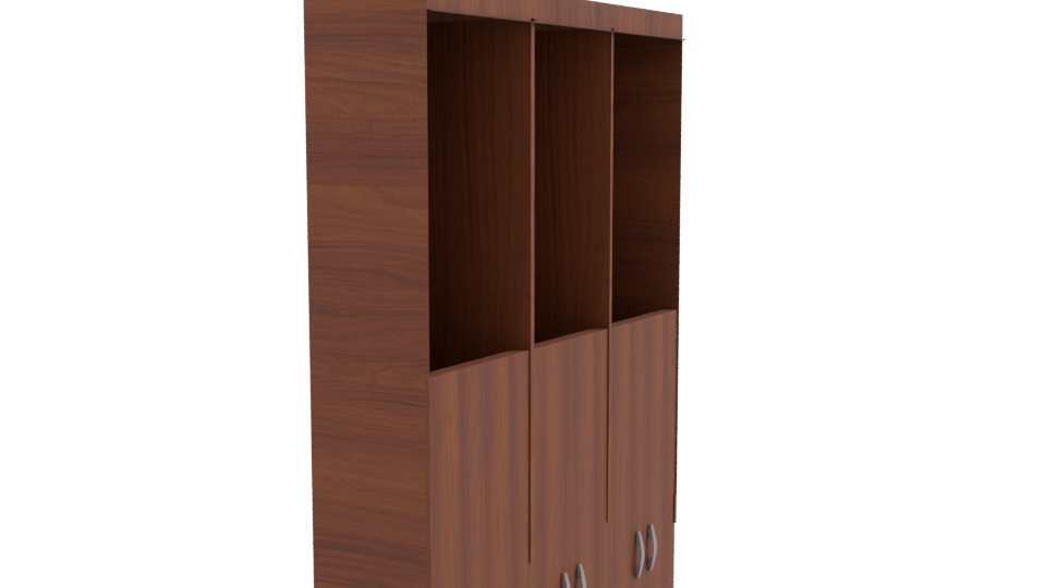 Stylish Wooden Storage Cabinet 3D - Professional 3D Model Render 9