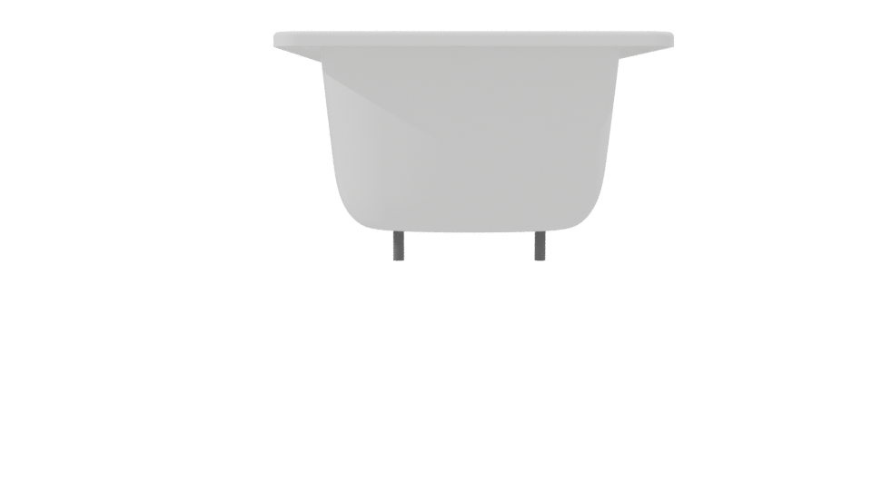 Elegant White Bathtub Model 3D - Professional 3D Model Render 8