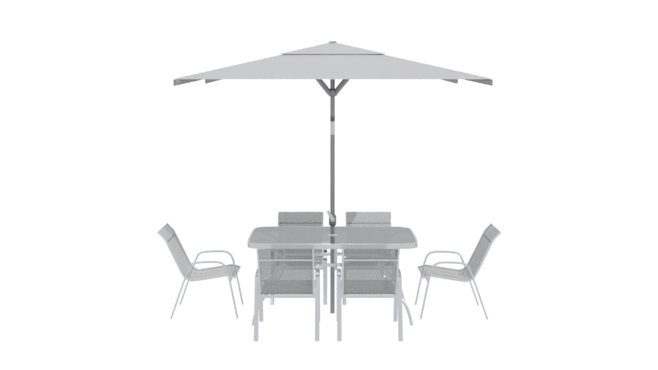 Stylish Outdoor Dining Set with Canopy 3D Model - Professional 3D Model Render 11