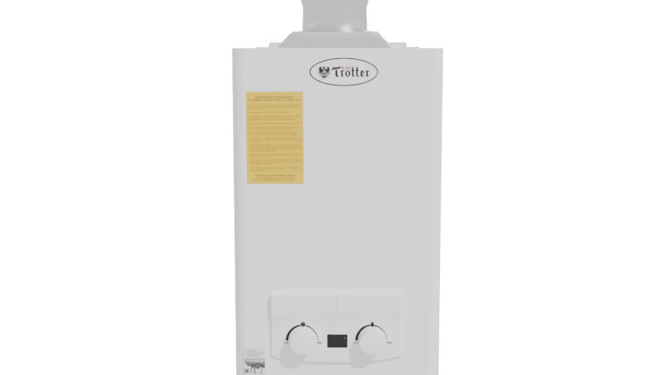Compact Modern Gas Water Heater 3D Model - Professional 3D Model Render 11