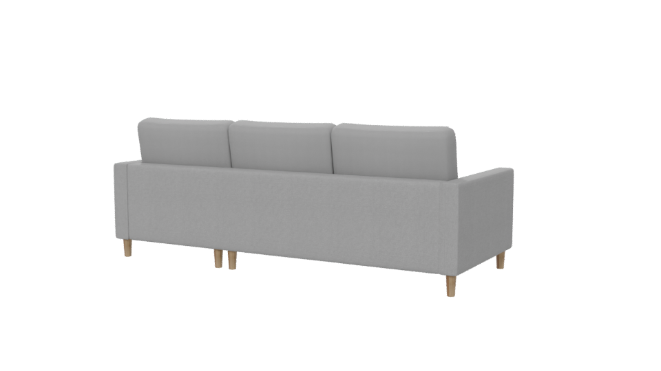 Modern Grey Sofa 3D Model - Professional 3D Model Render 6