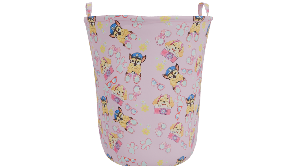 Stylized Pink Kids Storage Bin 3D Model - Professional 3D Model Render 11