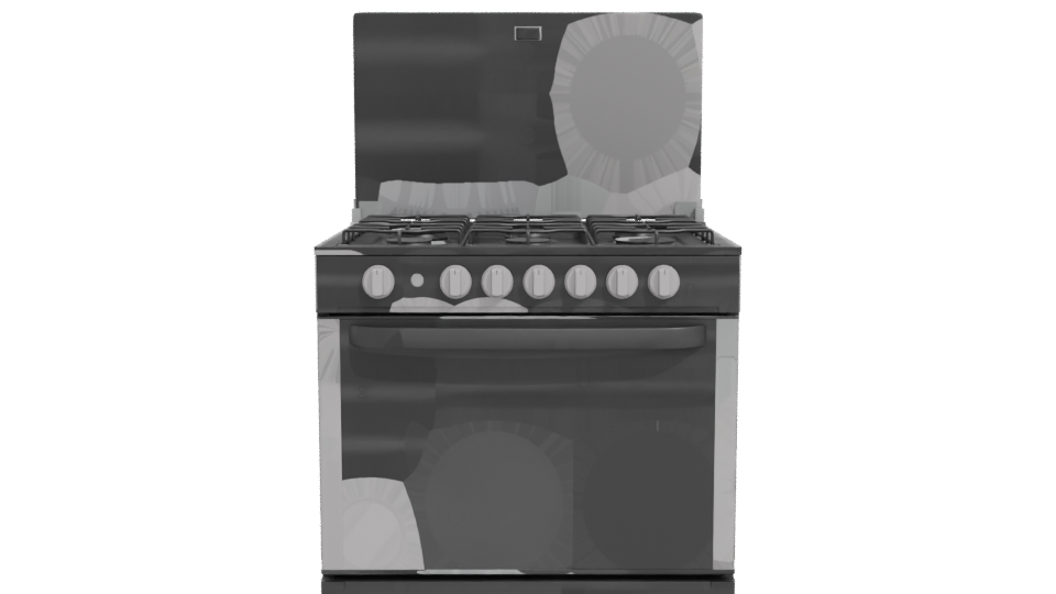 High-End Gas Range 3D Model - Professional 3D Model Render 11