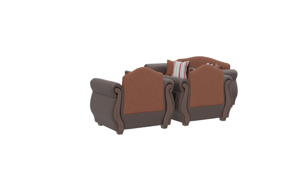 Elegant Fabric Sofa Set 3D Model - Professional 3D Model Render 13