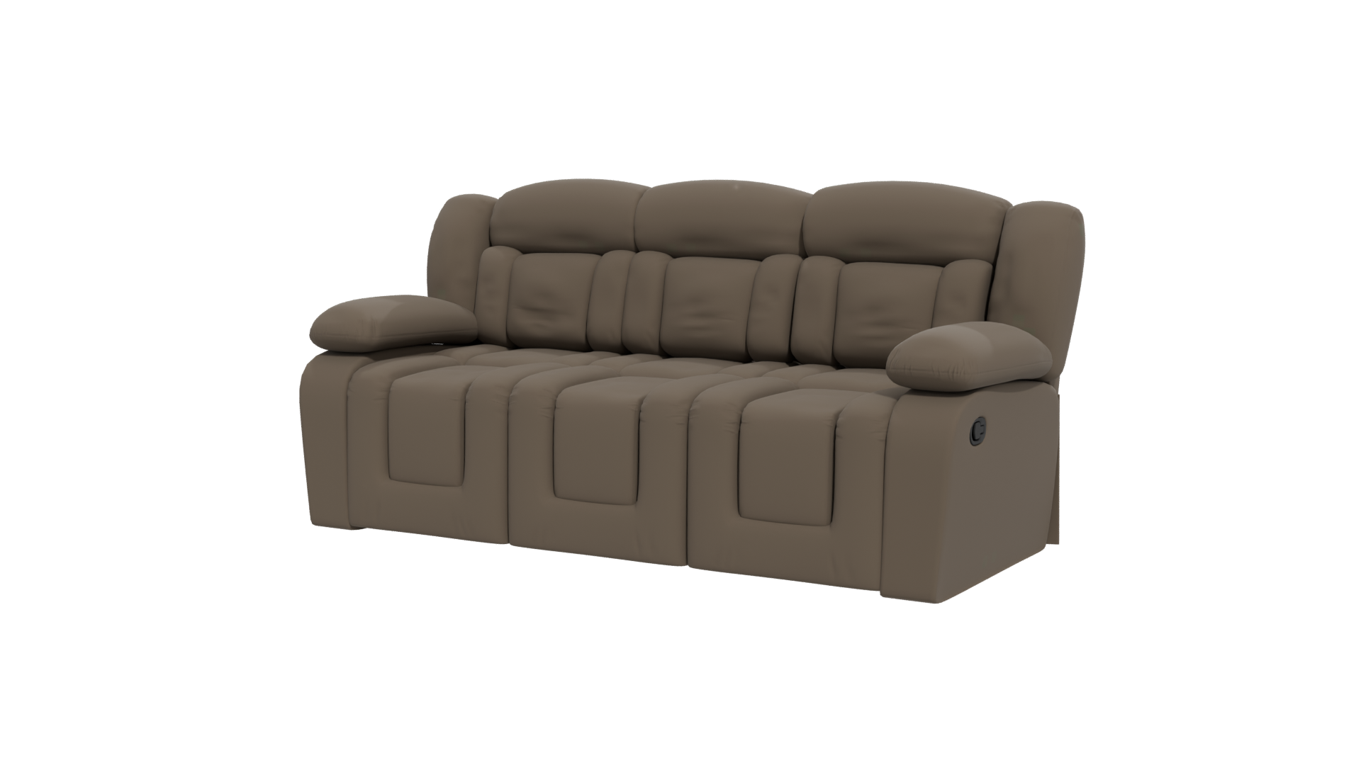 Stylish 3D Reclining Sofa Model - Professional 3D Model Render 12