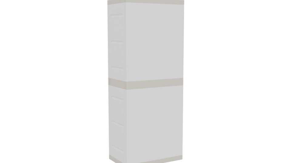 Beige Double Door Closet 3D - Professional 3D Model Render 4