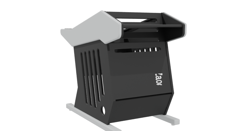 Industrial Waste Bin 3D Model - Professional 3D Model Render 4