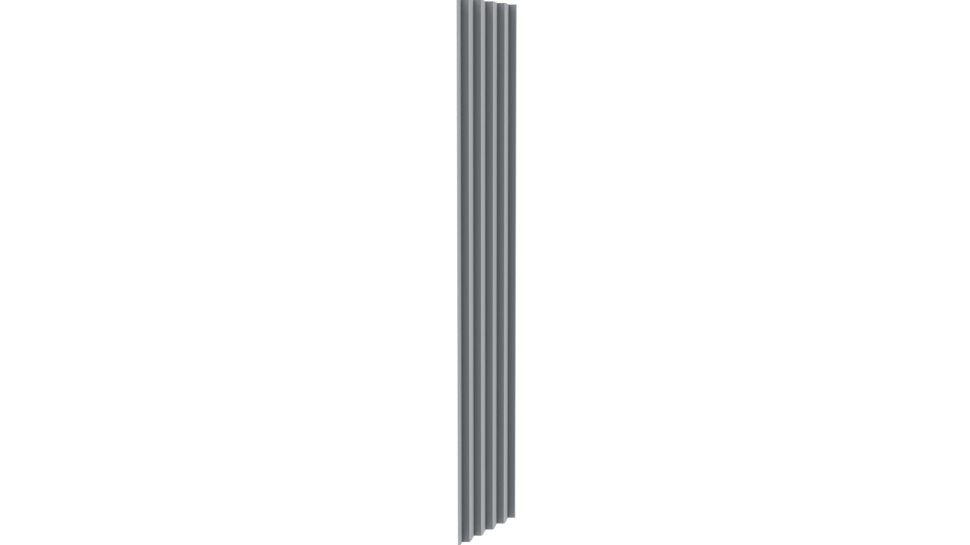 Vertical Ribbed Column Model 3D - Professional 3D Model Render 9