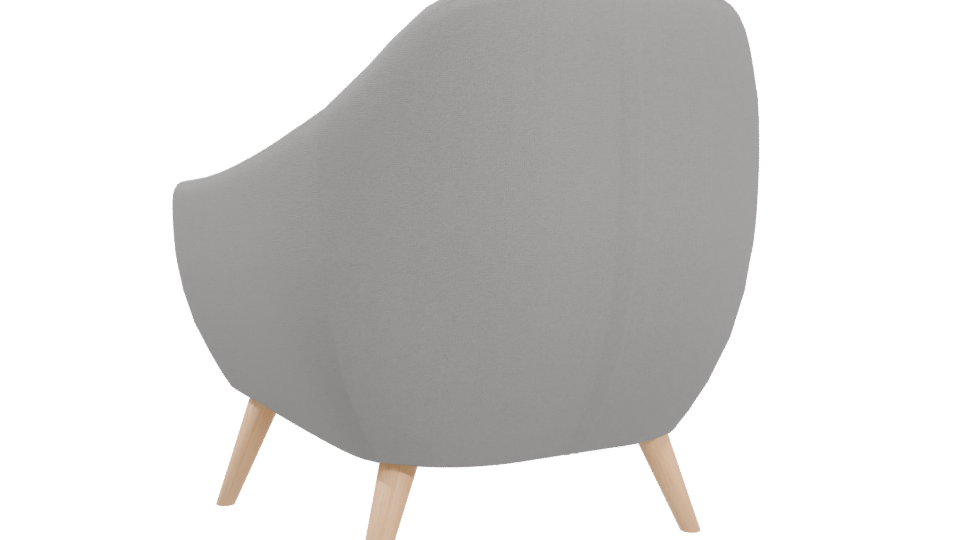 Light Gray Armchair 3D Model - Professional 3D Model Render 4