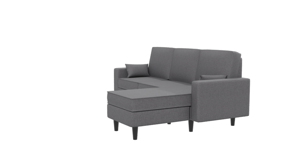 Contemporary Fabric Sectional Sofa 3D Model - Professional 3D Model Render 13