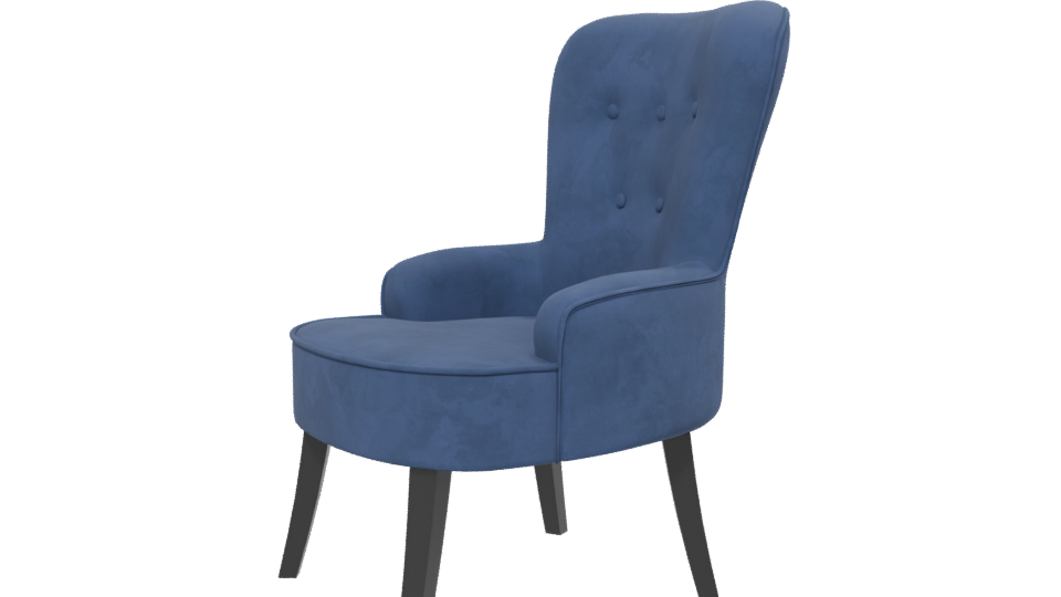 Stylish Fabric Accent Chair 3D - Professional 3D Model Render 13