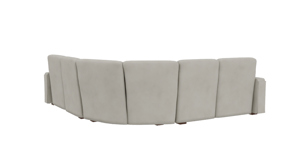 Modern Curved Sofa 3D Model - Professional 3D Model Render 4