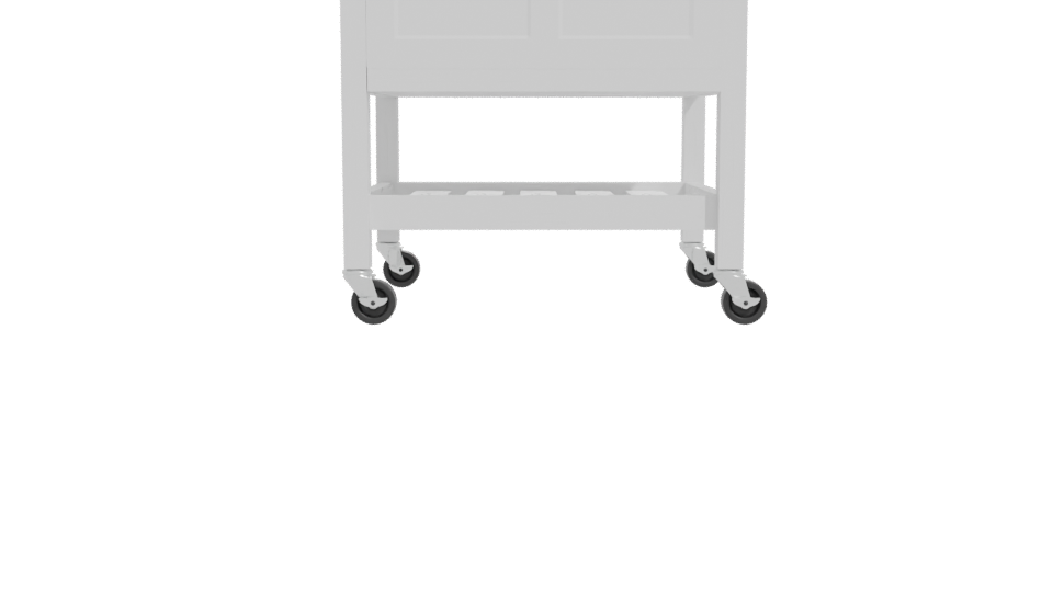 Minimalist Kitchen Cart with Storage - Professional 3D Model Render 11