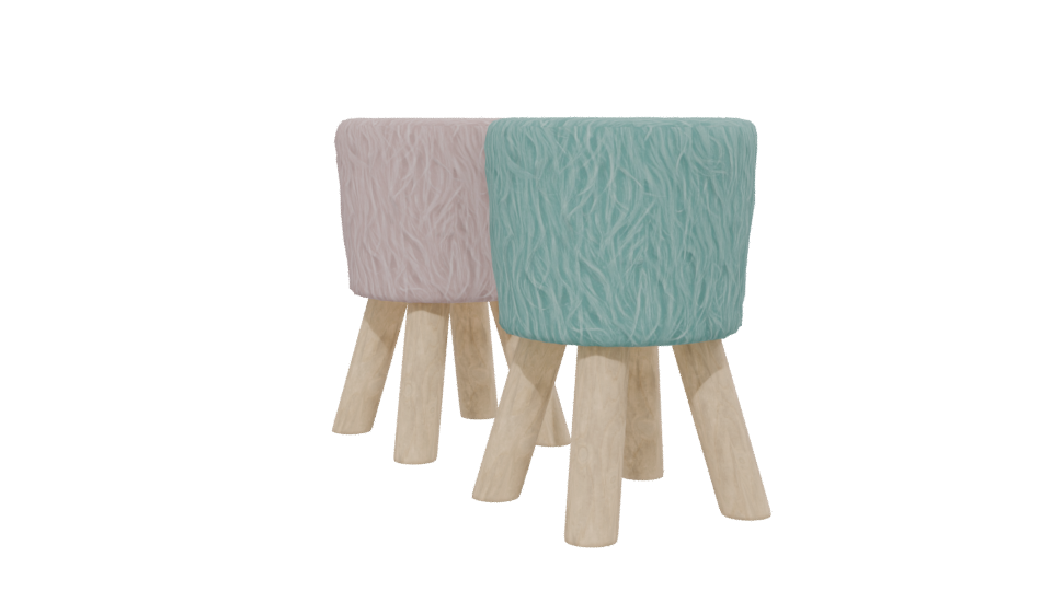 Stylized Colorful Stool 3D Model - Professional 3D Model Render 13