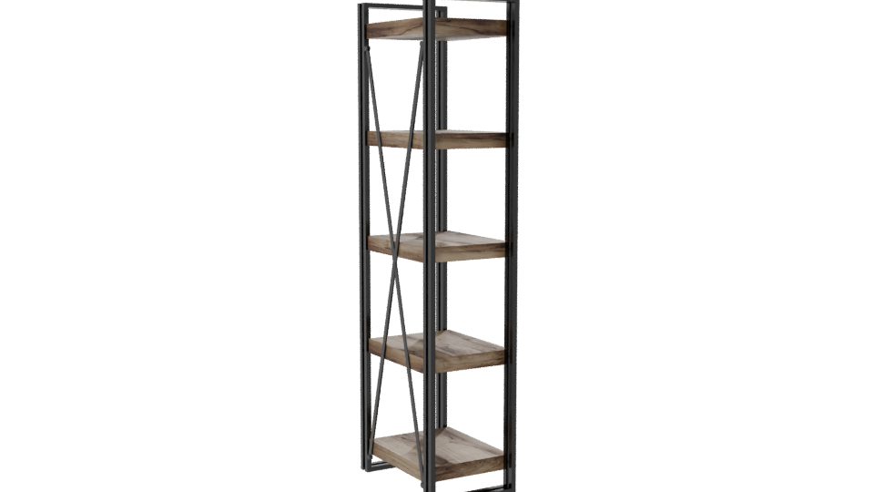 Stylish Wooden Shelving Unit 3D - Professional 3D Model Render 7