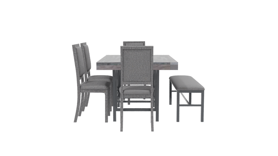 Stylish Modern Dining Set 3D - Professional 3D Model Render 8