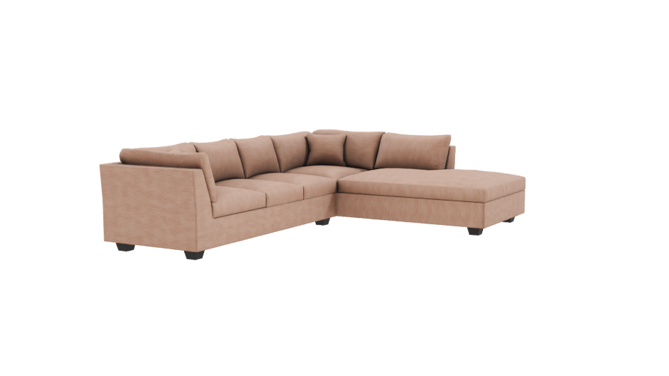 Comfortable Sectional Sofa Model - Professional 3D Model Render 9
