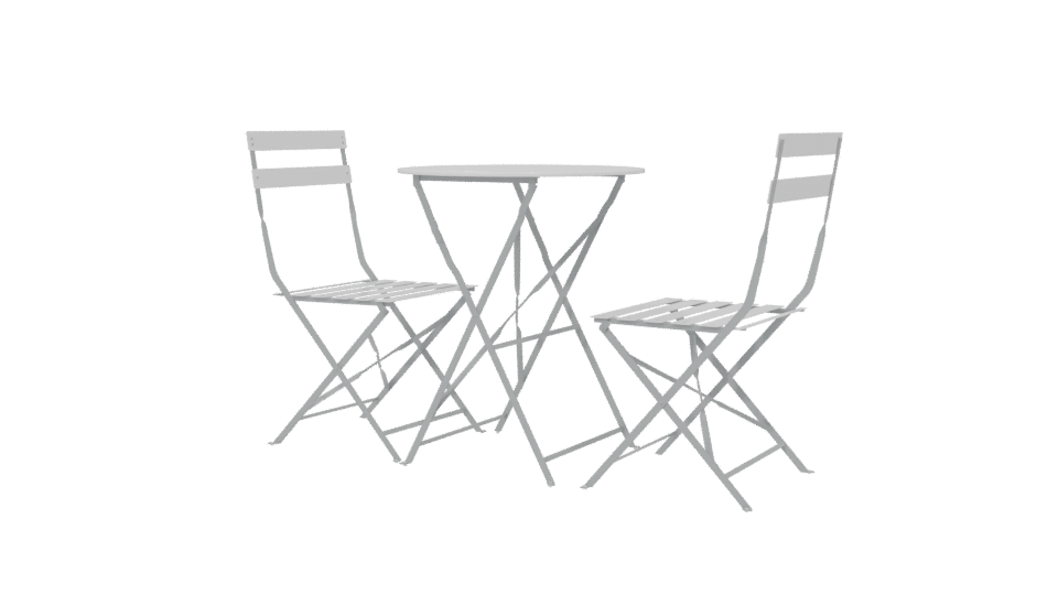 Stylish Bistro Table Set 3D - Professional 3D Model Render 6