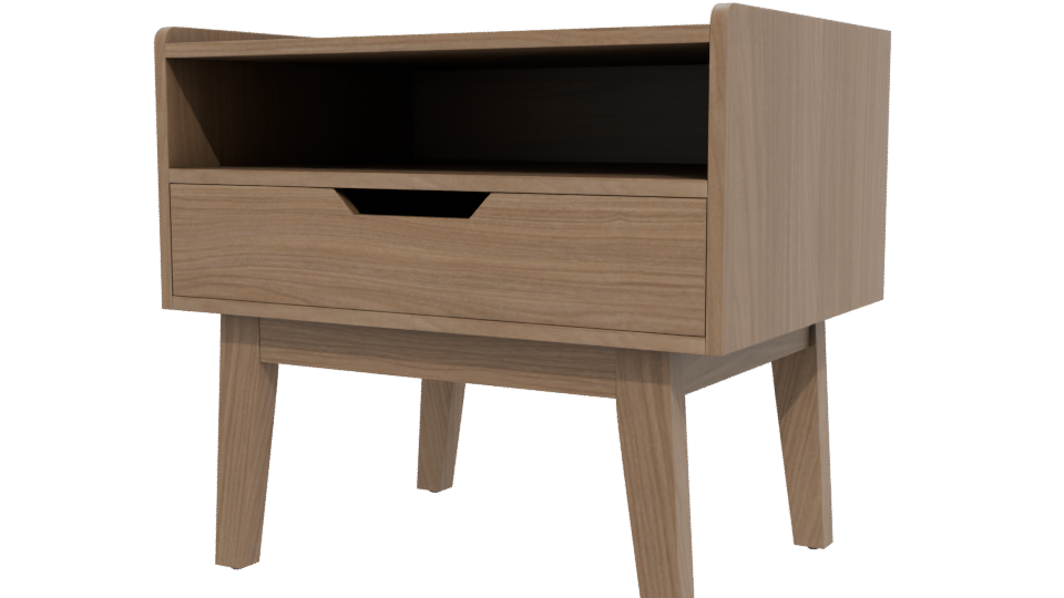 Buró Budapest Nogal 3D Model - Professional 3D Model Render 12