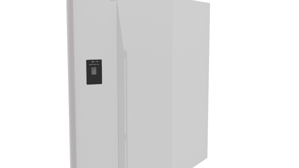 Stylish Double Door Refrigerator 3D - Professional 3D Model Render 3