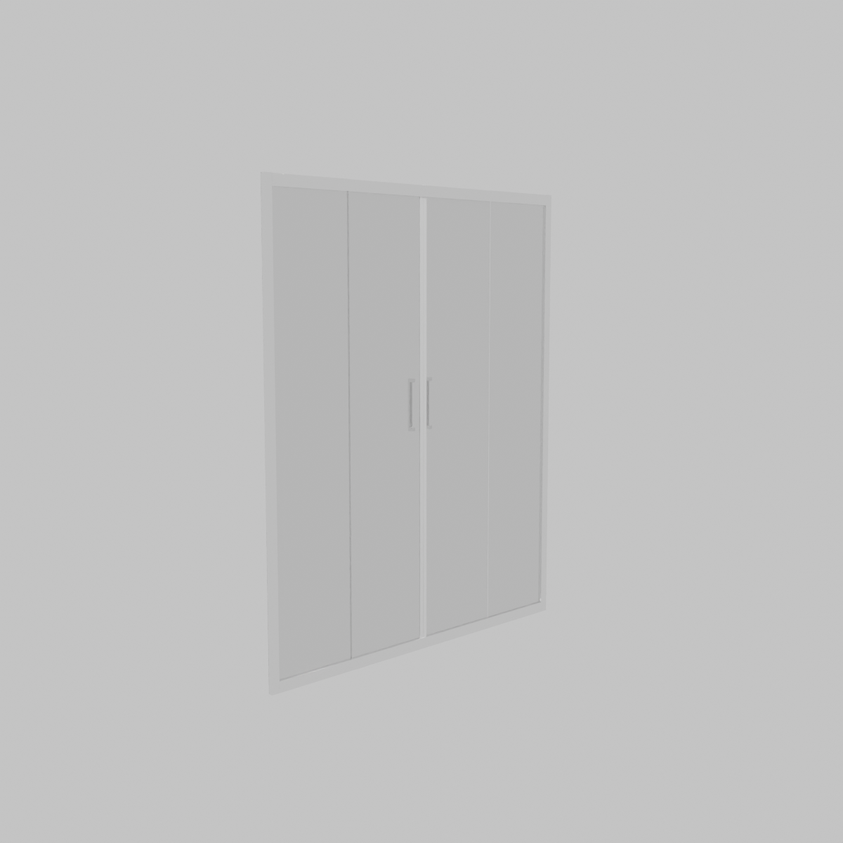 Mampara corredera apertura central