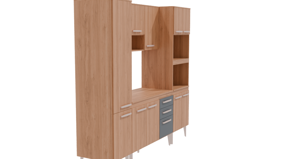 Stylish Modern Kitchen Cabinet 3D - Professional 3D Model Render 9