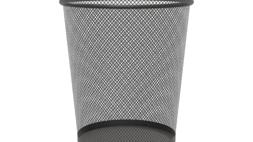 Stylish Wire Mesh Wastebasket 3D Model - Professional 3D Model Render 12
