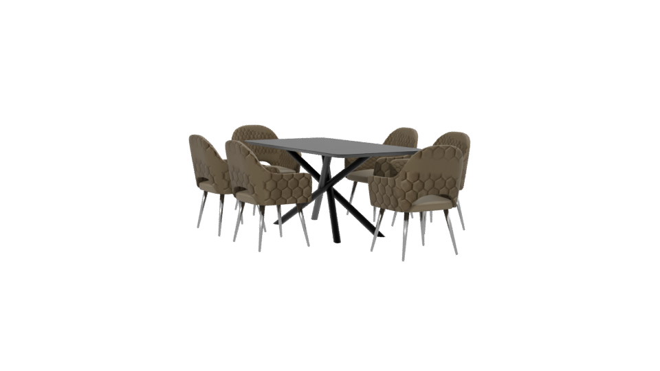 Elegant Modern Dining Set 3D - Professional 3D Model Render 13