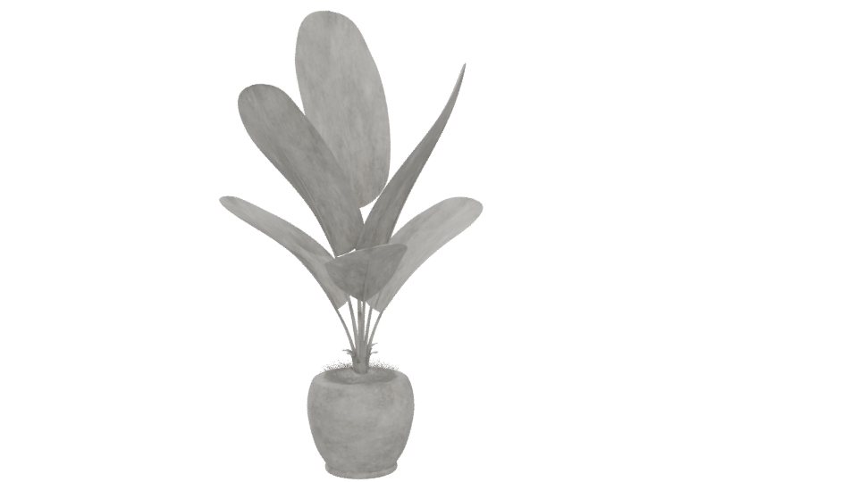 Stylish Potted Plant 3D Model - Professional 3D Model Render 5