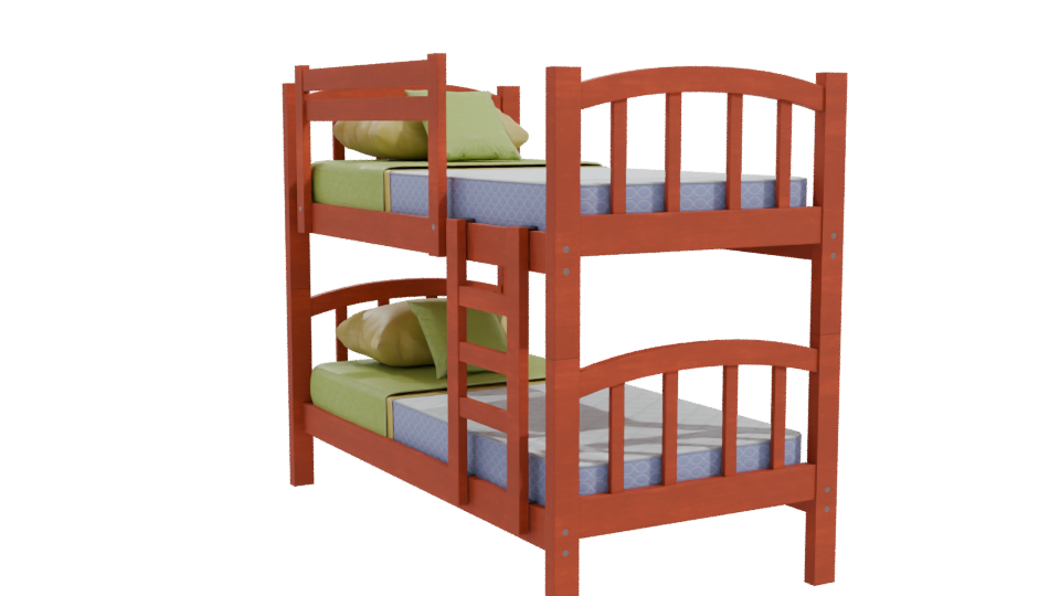 Stylish Bunk Bed 3D Model - Professional 3D Model Render 10