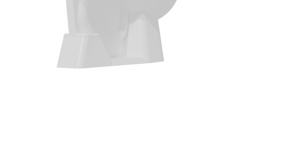 Stylish White Toilet 3D Model for Your Projects - Professional 3D Model Render 6