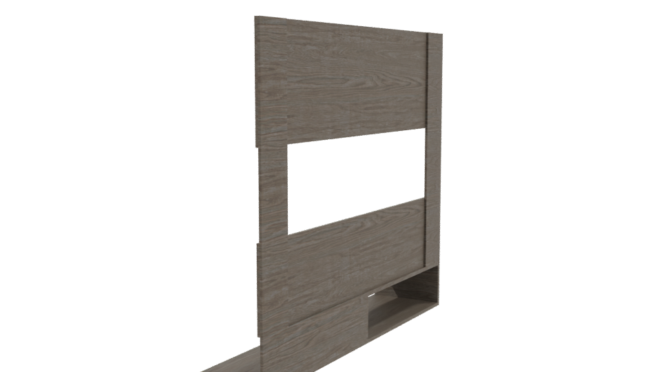 Modern Wooden TV Stand 3D Model - Professional 3D Model Render 3