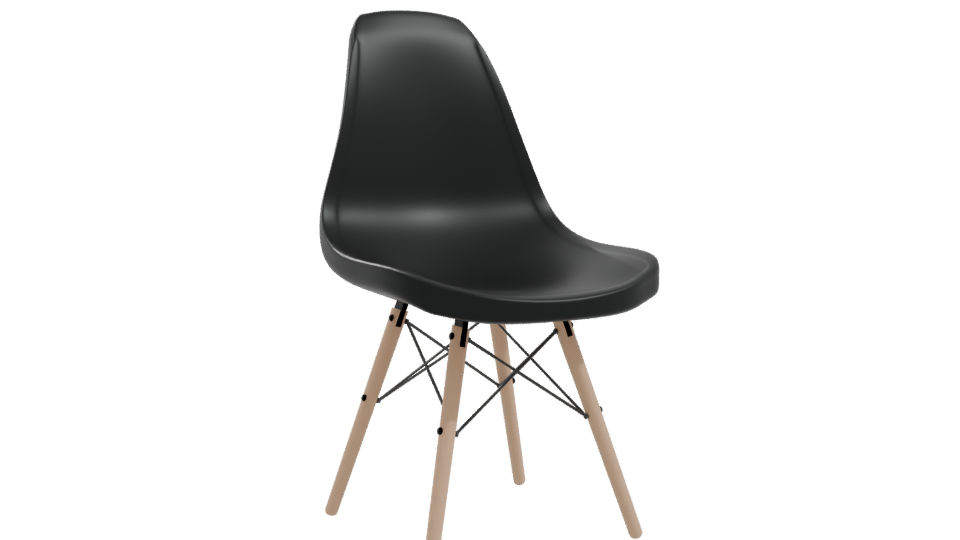 Black Modern Chair 3D Model - Professional 3D Model Render 10