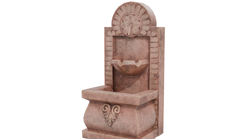 Ornate Water Fountain 3D Model - Professional 3D Model Render 12