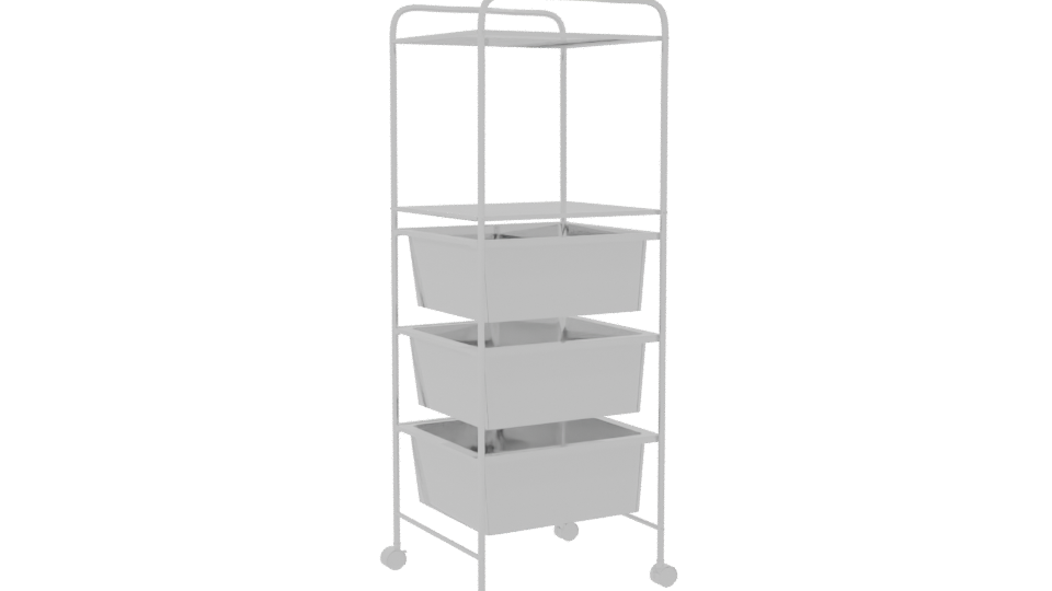 Colorful Storage Shelf Model 3D - Professional 3D Model Render 7